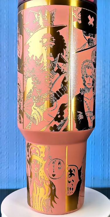 One Piece Themed engraved Stanley Tumbler Cup