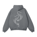 Dark Charisma Fish Streetwear Hoodie Gray