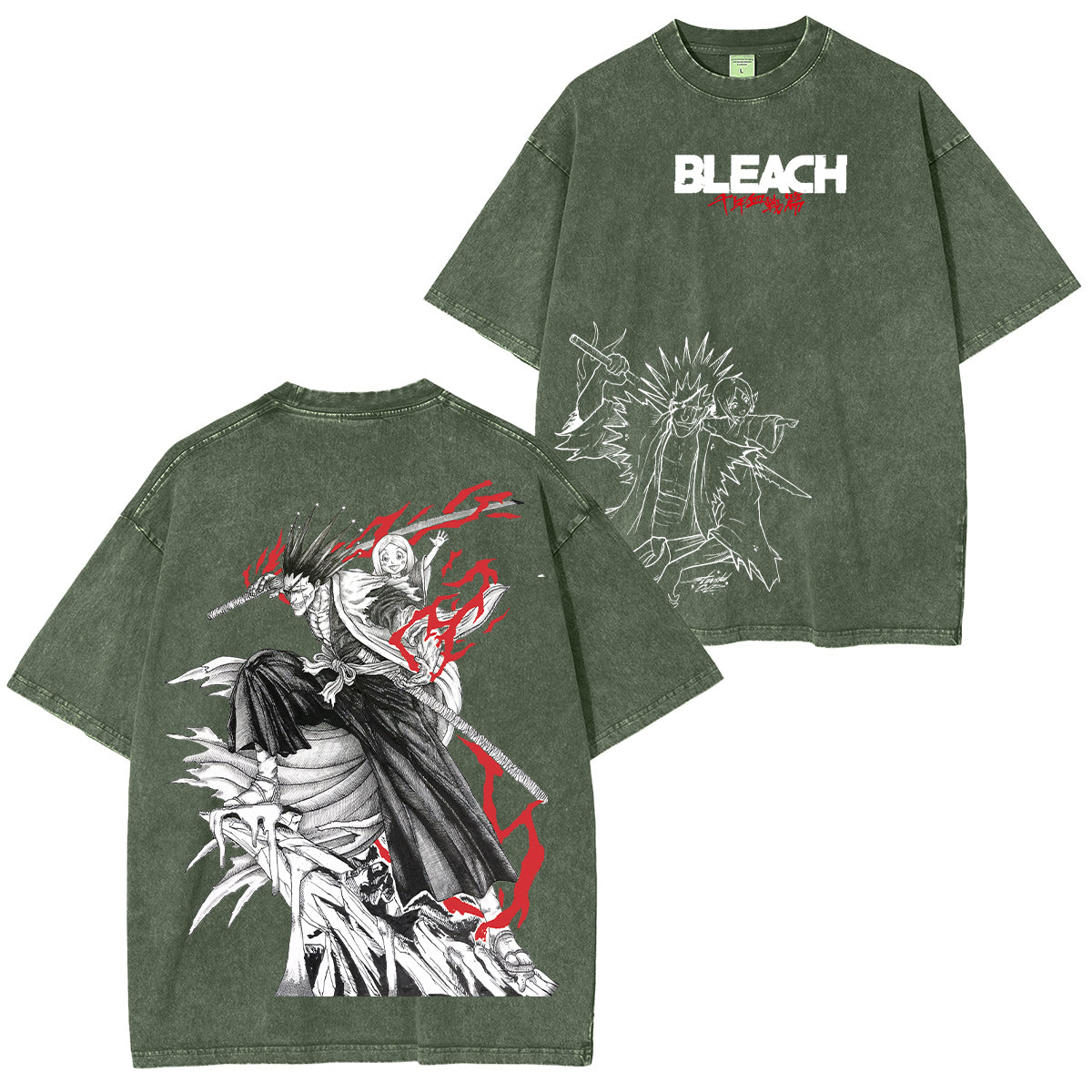 Kenpachi Zaraki Bleach Washed T-shirt/Crewneck/Hoodie
