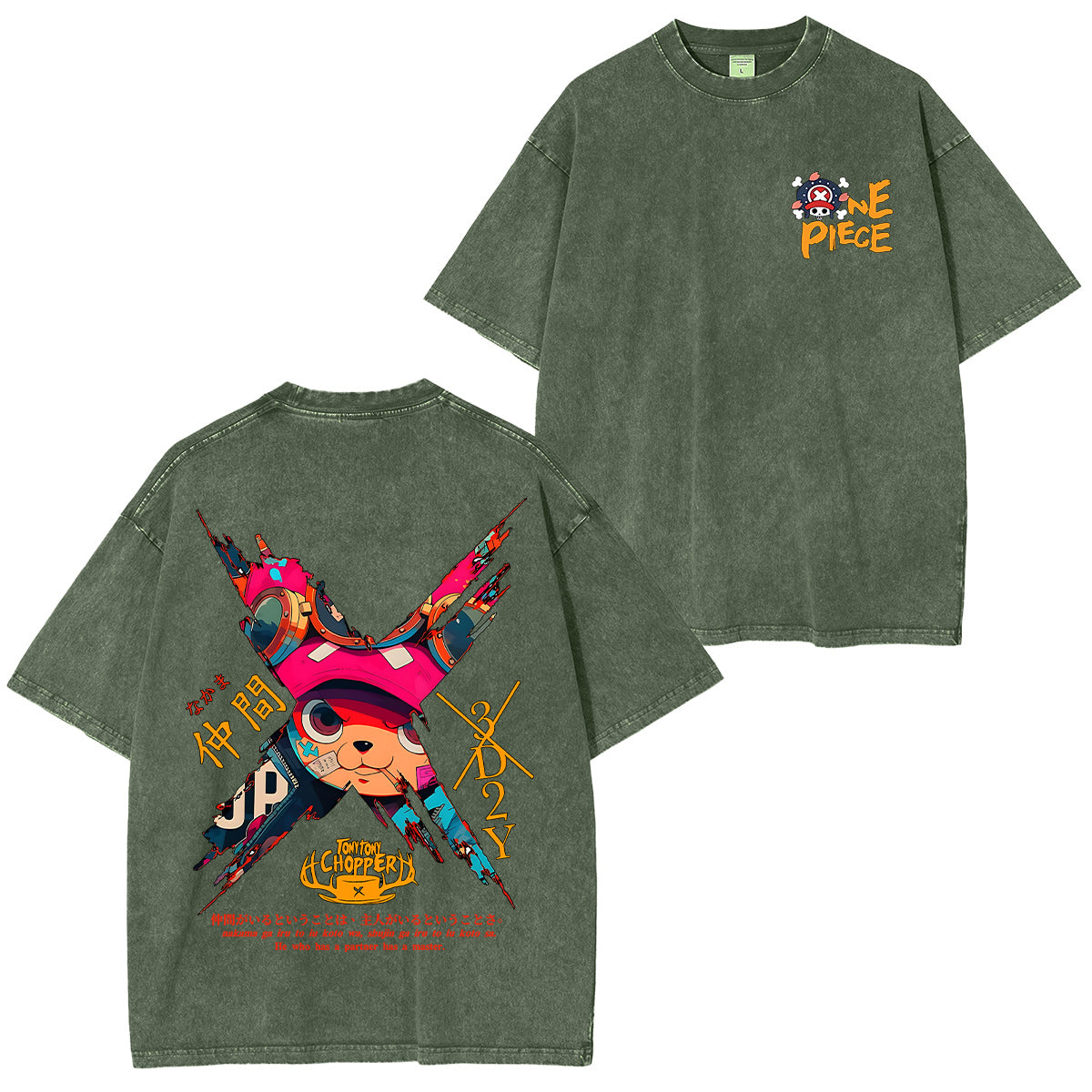 Tony Tony Chopper One Piece Anime Unisex Washed T-Shirt/HOODIE