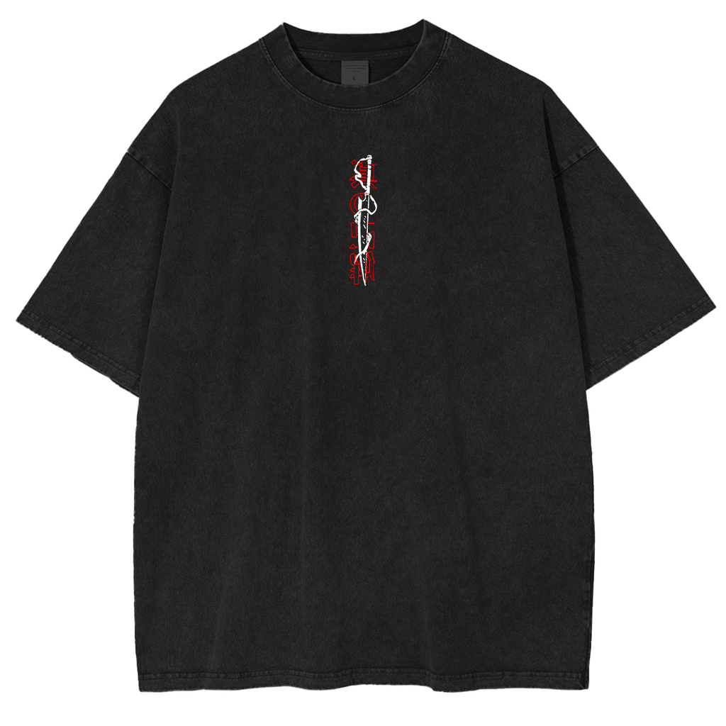 T-shirt délavé unisexe Ichigo Kurosaki Bleach Anime