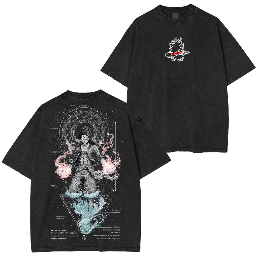 Luffy One Piece Unisex Washed T-Shirt