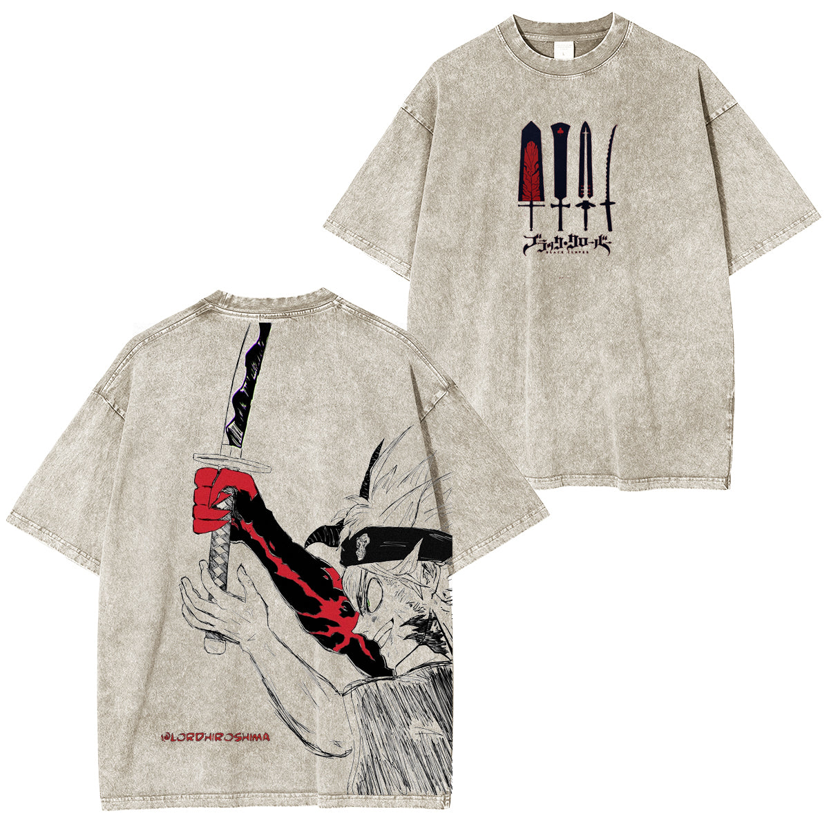 Black Clover Asta Washed Unisex T-shirt