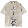 T-shirt surdimensionné délavé à l'acide Jujutsu Kaisen Anime