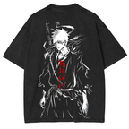 T-shirt délavé unisexe Ichigo Kurosaki Bleach Anime
