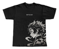 Camiseta de Algodón Unisex Demon Slayer Kamado Tanjiro DTF
