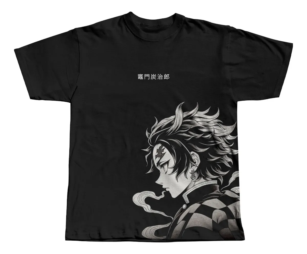Camiseta de Algodón Unisex Demon Slayer Kamado Tanjiro DTF