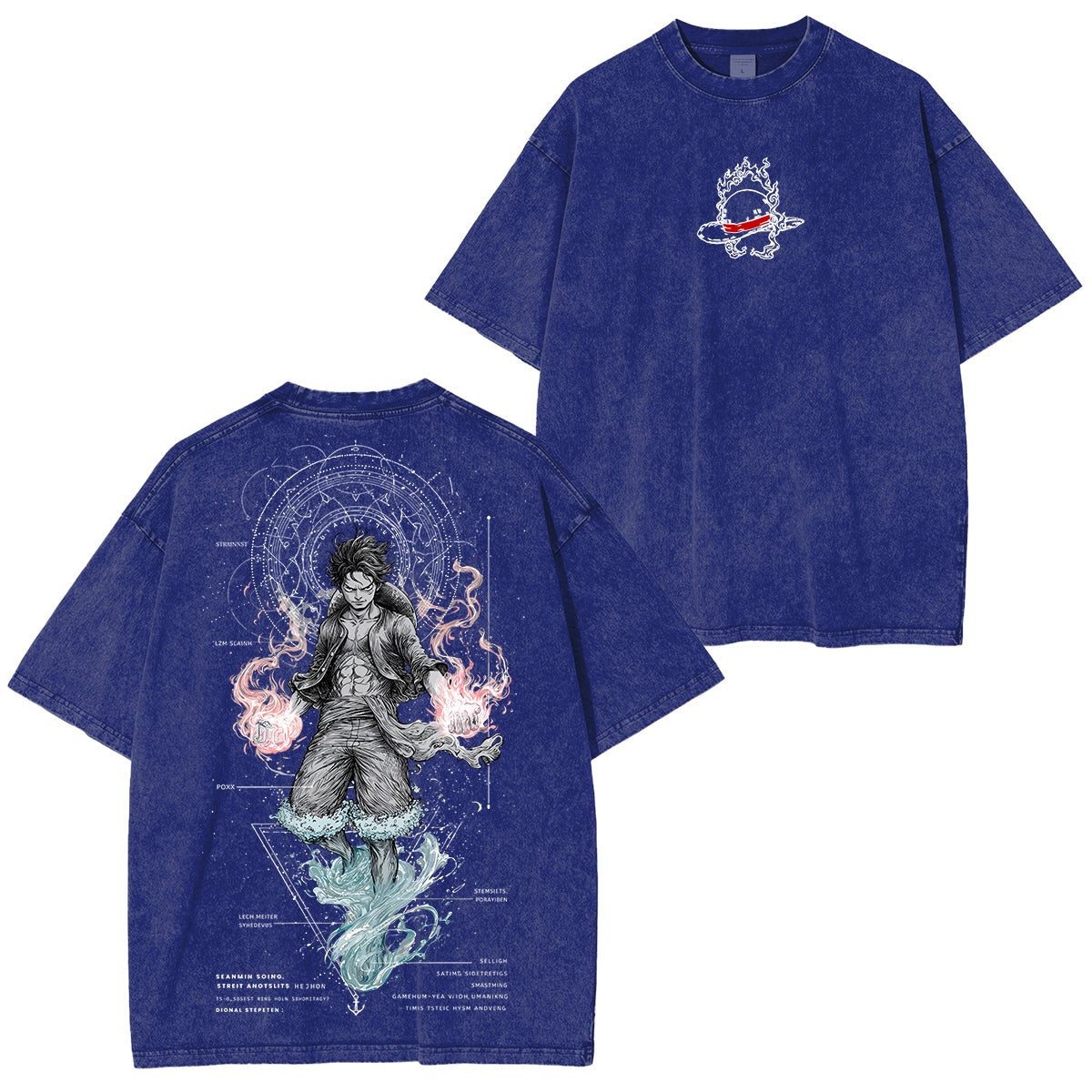 Luffy One Piece Unisex Washed T-Shirt