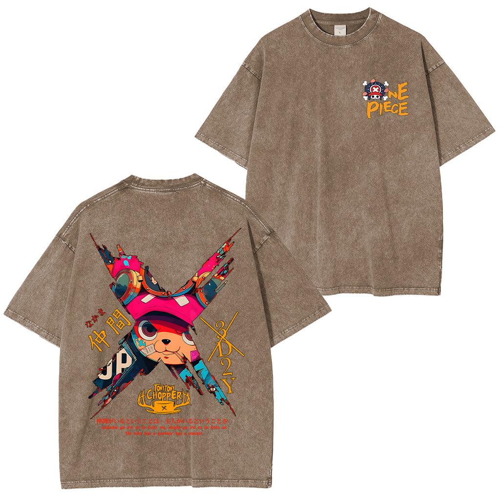 Tony Tony Chopper One Piece Anime Unisex Washed T-Shirt/HOODIE
