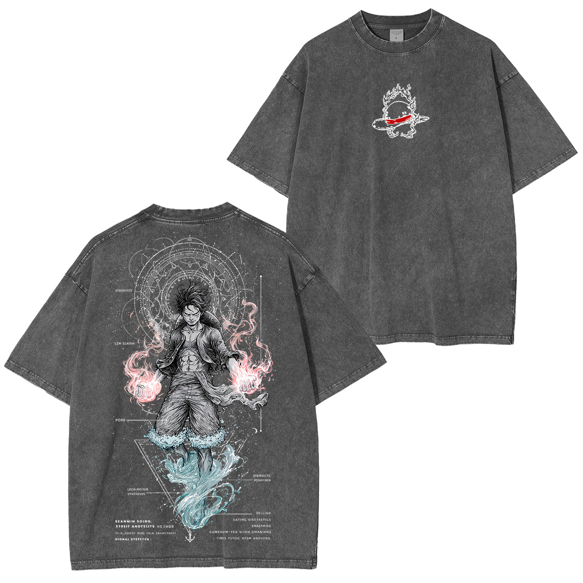 Luffy One Piece Unisex Washed T-Shirt