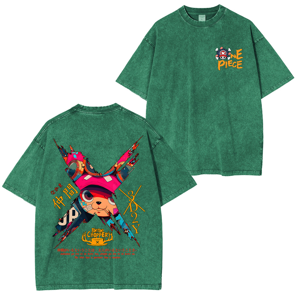 Tony Tony Chopper One Piece Anime Unisex Washed T-Shirt/HOODIE