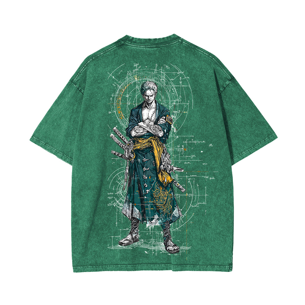 Zoro One Piece Unisex Washed T-Shirt