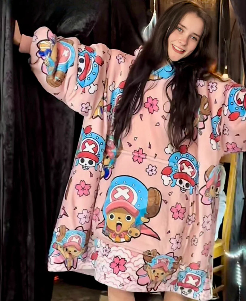 Sudadera manta extragrande de anime y dibujos animados