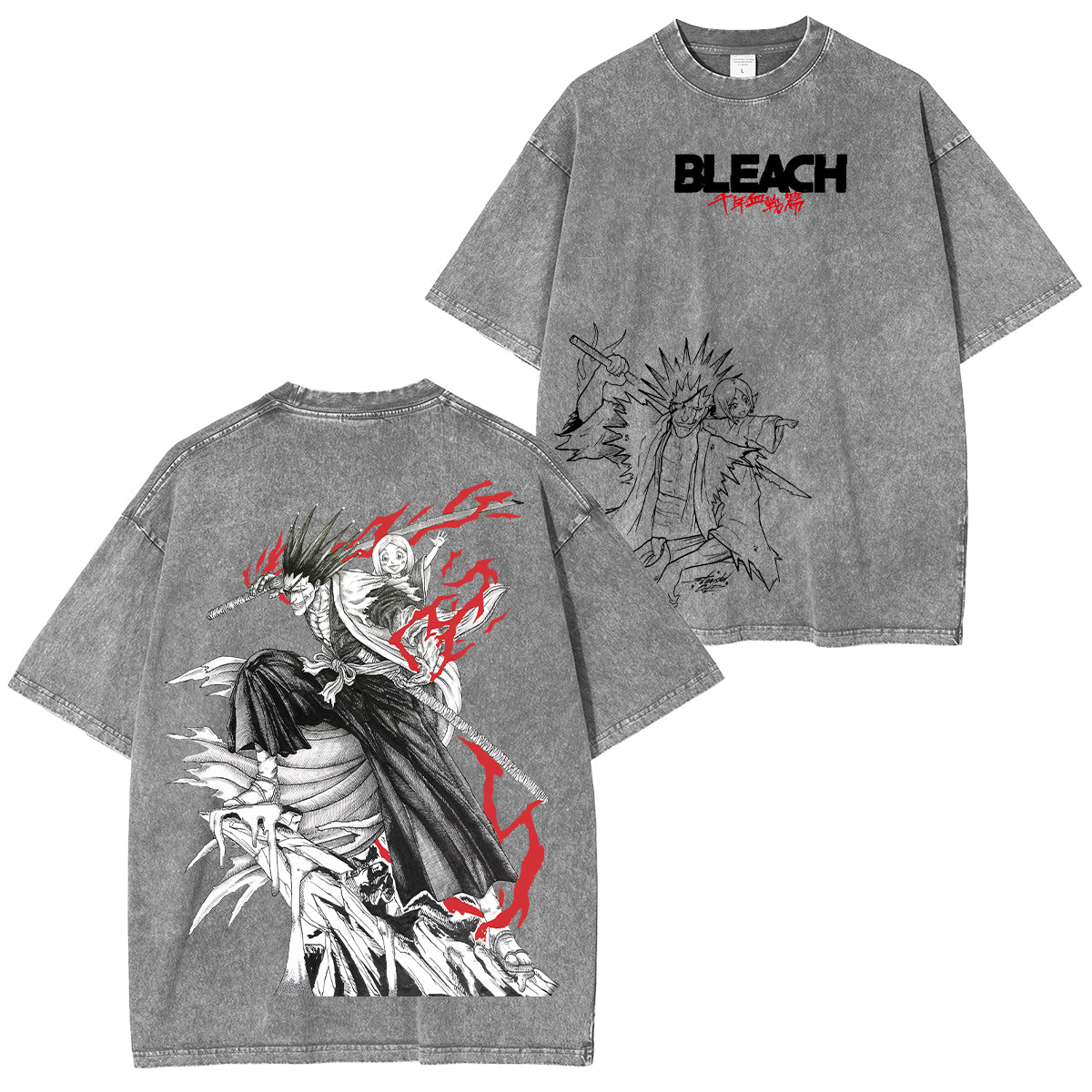 Kenpachi Zaraki Bleach Washed T-shirt/Crewneck/Hoodie