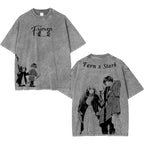 T-shirt/Sweat-shirt/Sweat à capuche délavé Frieren Beyond Journeys End