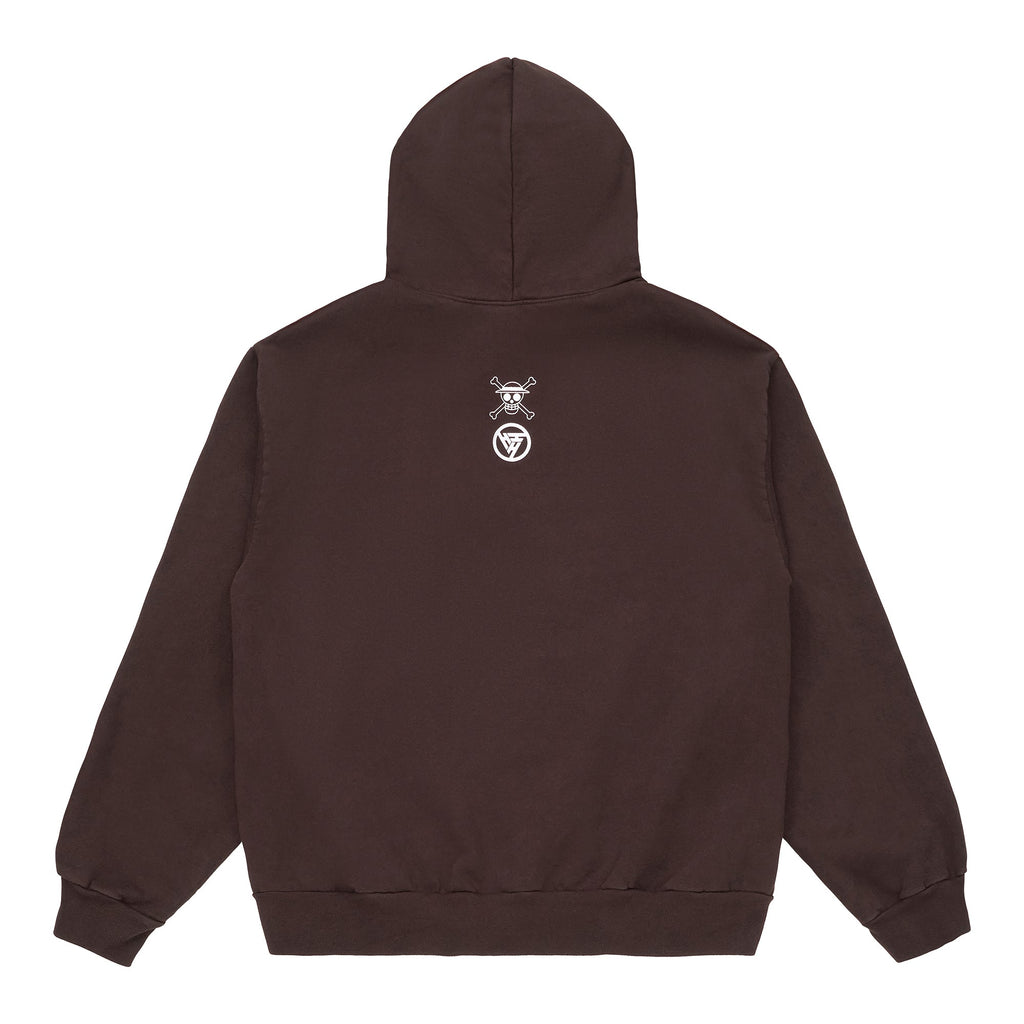 ONE PIECE LUFFY EYES HOODIE (CHOCOLATE)