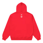 SUDADERA CON CAPUCHA DE UNA SOLA LÍNEA DE ONE PIECE LUFFY (ROJO)