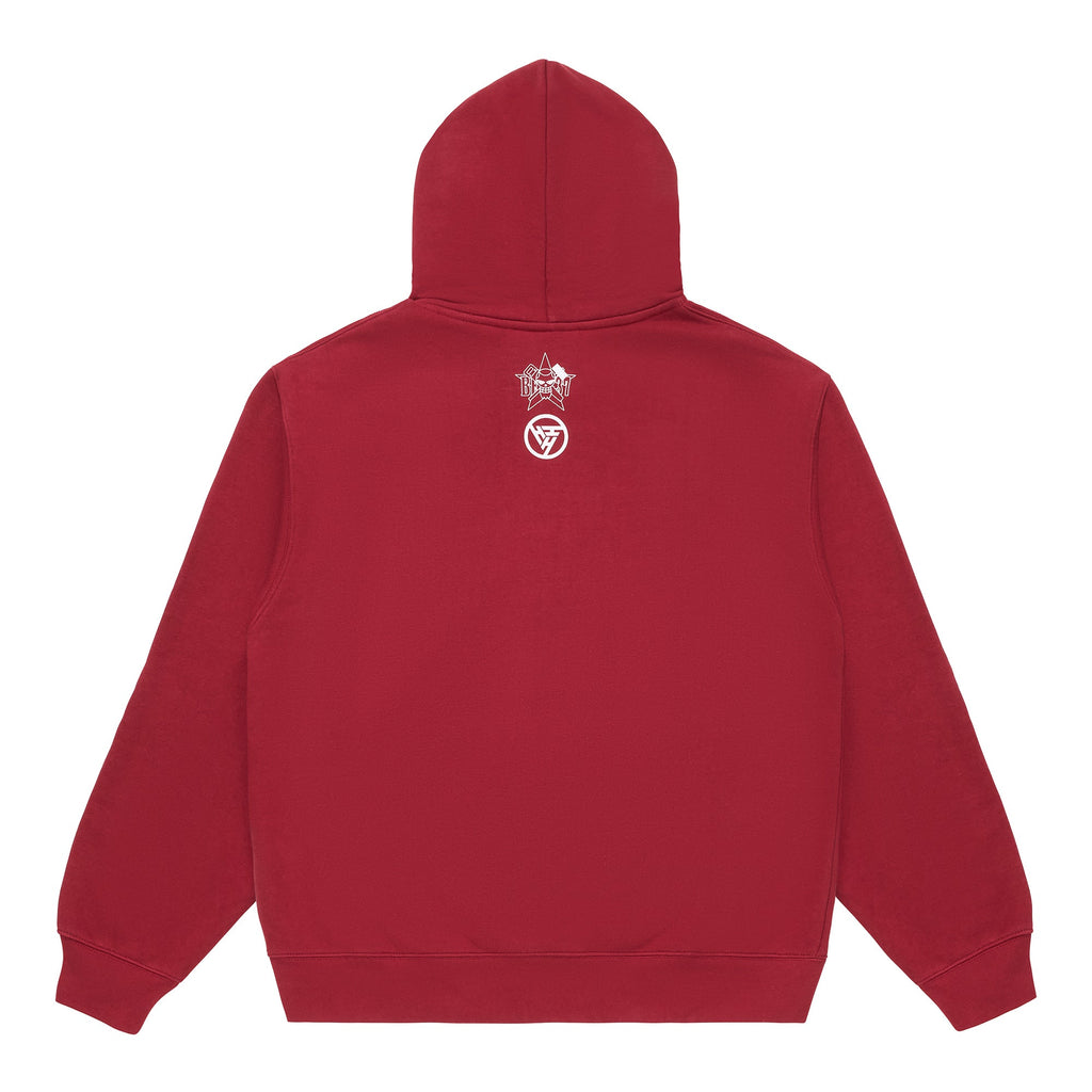 SWEAT À CAPUCHE ONE PIECE FRANKY (BORDEAUX) *PRÉCOMMANDE*