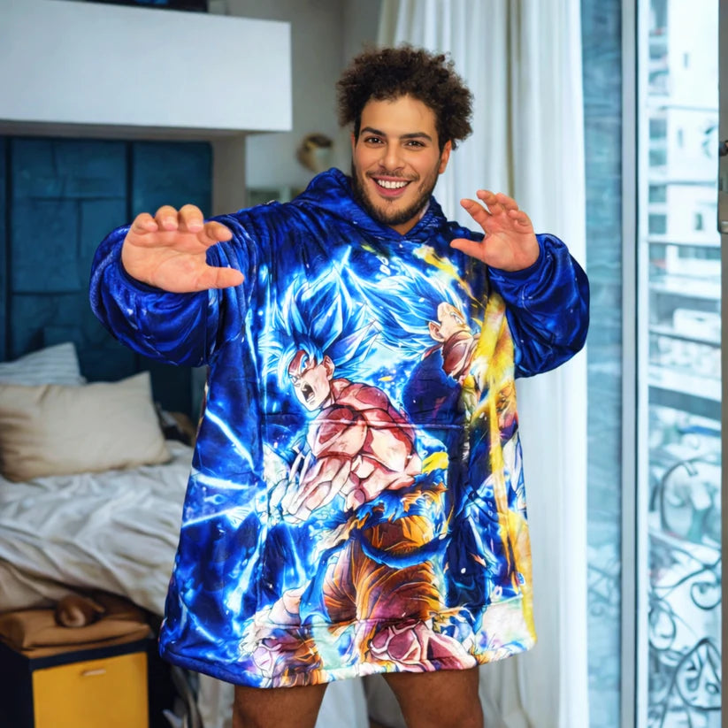 Sudadera manta extragrande de anime y dibujos animados