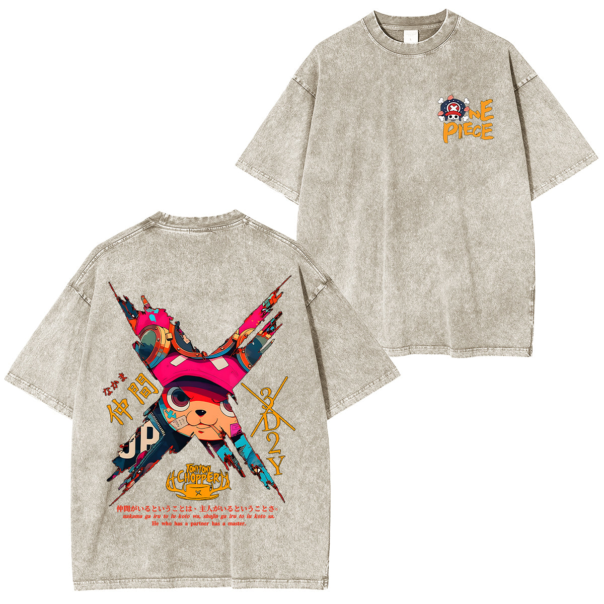 Tony Tony Chopper One Piece Anime Unisex Washed T-Shirt/HOODIE