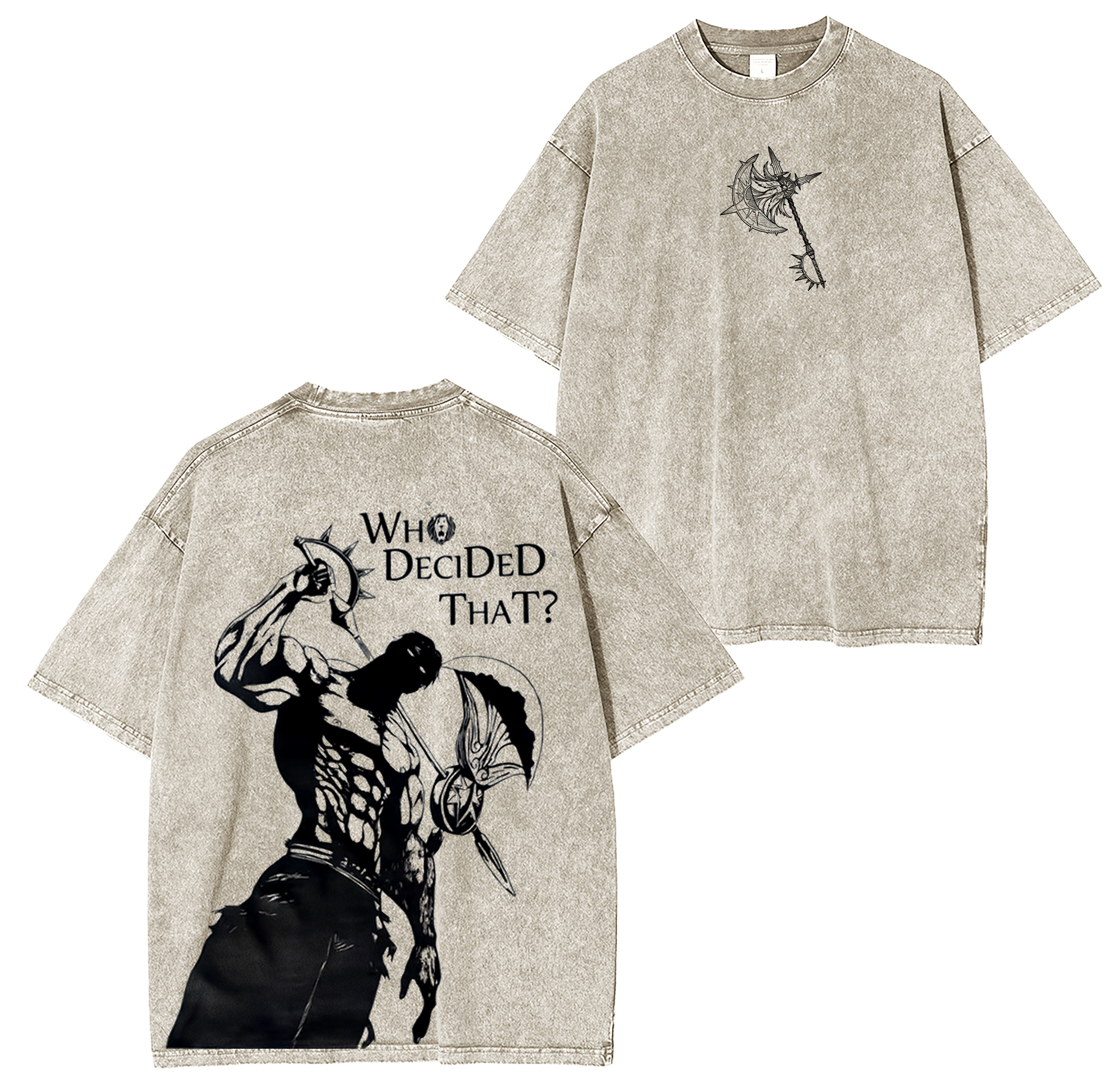 Camiseta unisex vintage lavada de Escanor de los Siete Pecados Capitales