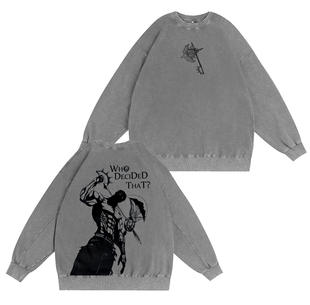 T-shirt unisexe Esconar Seven Deadly Sins à effet délavé vintage