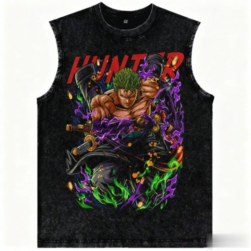 One Piece Anime Gym Vest Harajuku Streetwear
