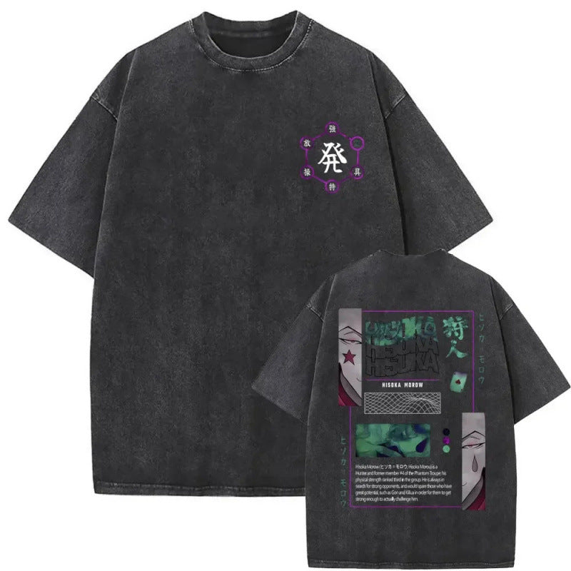 European Size Cotton Washed Vintage Anime Hunter X Hunter Hisoka