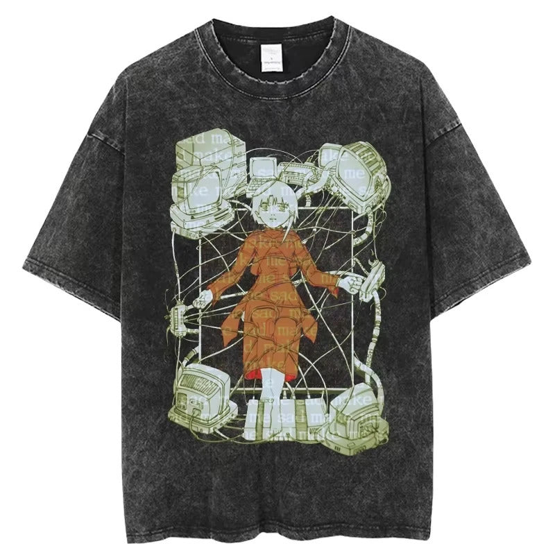 Anime Serial Experiments Lain Vintage Washed