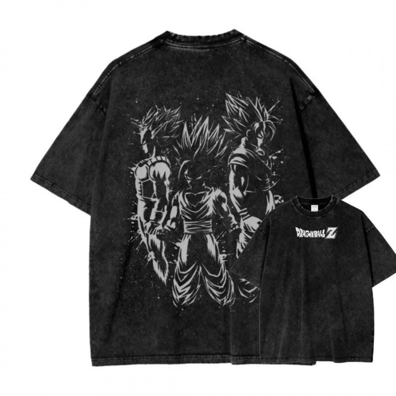 Ouma Pure Cotton Anime Dragon Ball Cosplay Washed T-Shirt Cot