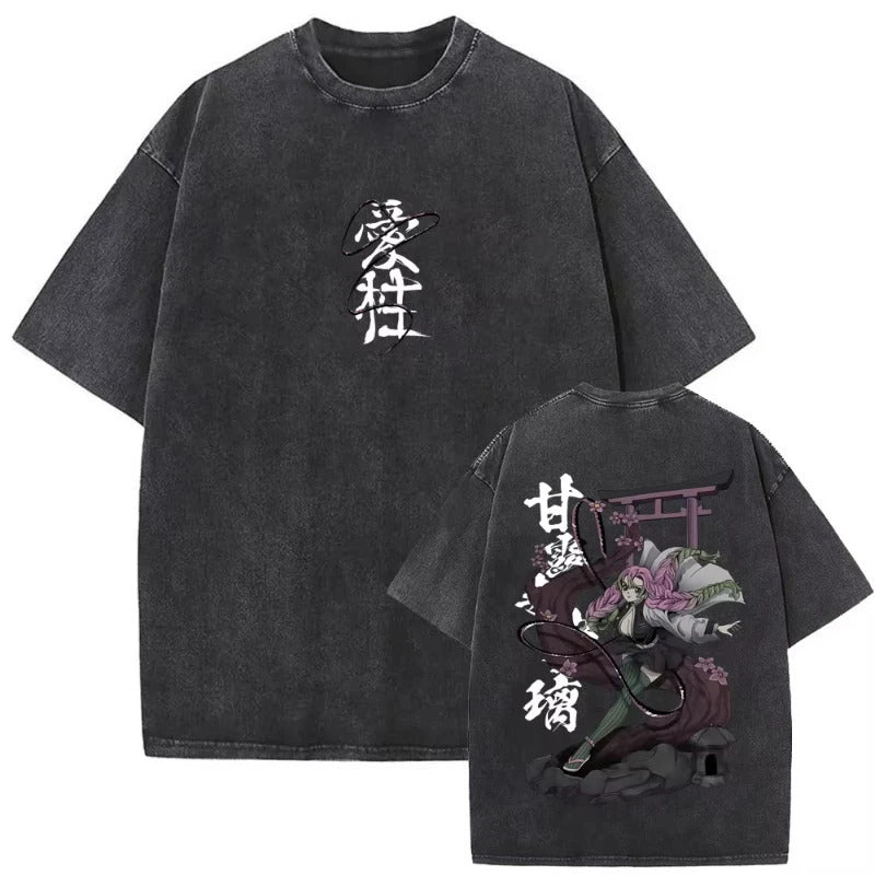 Ouma Pure Cotton Washed Vintage Anime Demon Slayer Daki And G