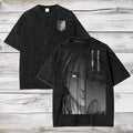 Euromax Cotton Attack On Titan Anime Acid Washed Oversize T