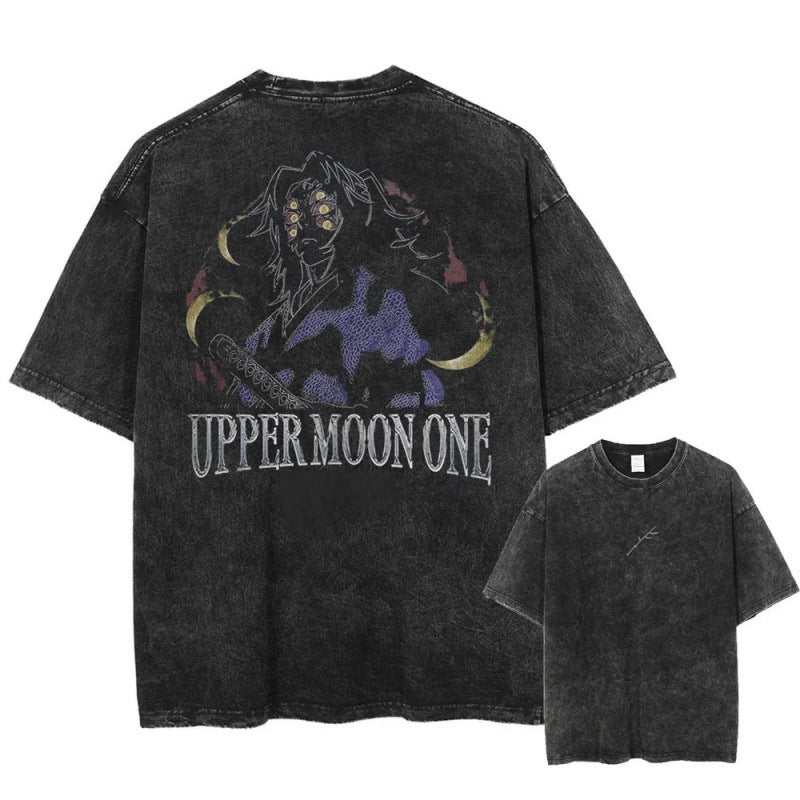 Vintage Men'S Washed T-Shirt Demon Slayer An
