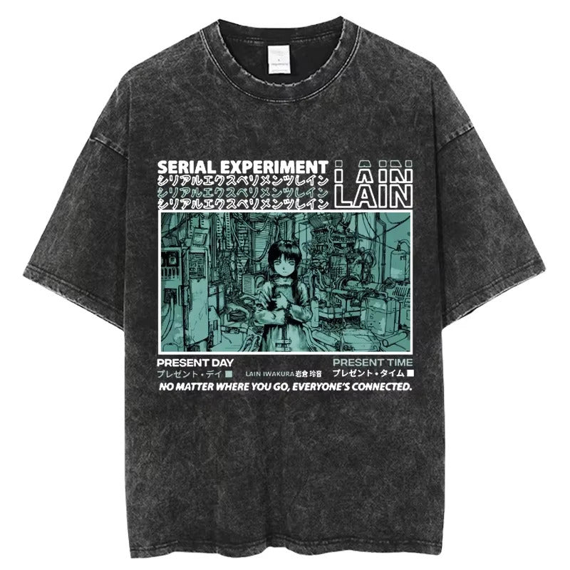 Anime Serial Experiments Lain Vintage Washed