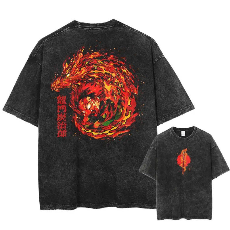 2025 Summer Men'S Washes T-Shirts Japanese A