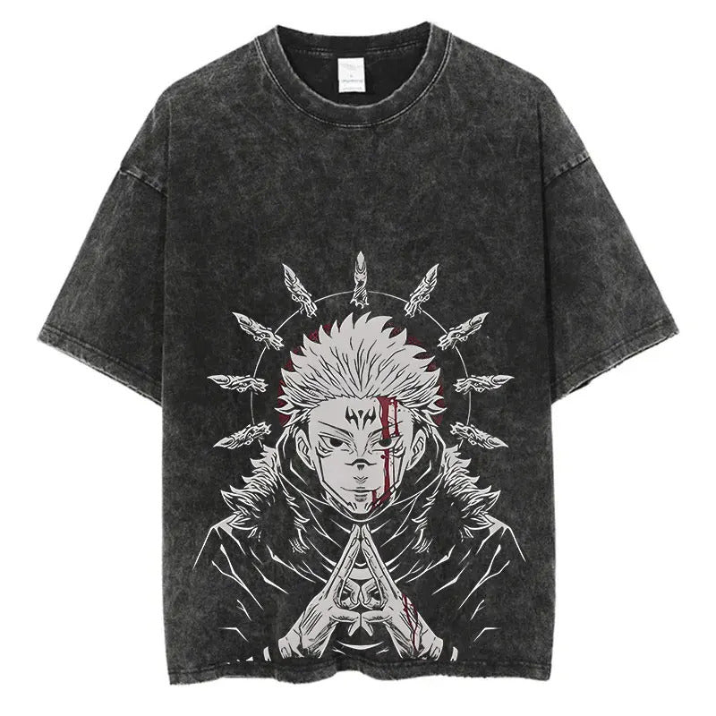 European Size Cotton Anime Jujutsu Kaisen Gojo Satoru T Shirts Wa