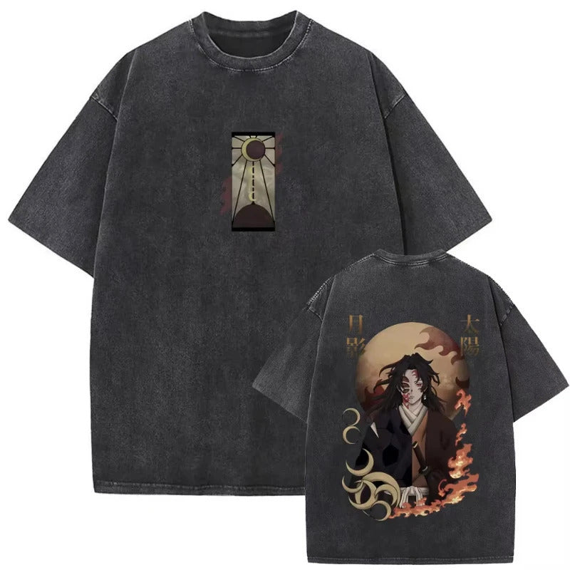 Ouma Pure Cotton Washed Vintage Anime Demon Slayer Daki And G