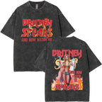European Size Cotton Washed Vintage Britney Spears And Now Watch