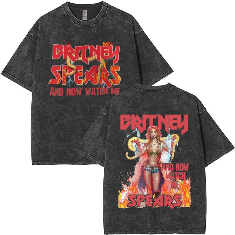 European Size Cotton Washed Vintage Britney Spears And Now Watch