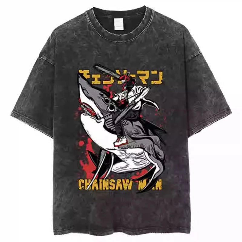 Anime Chainsaw Man T-Shirt Denji Power Makim