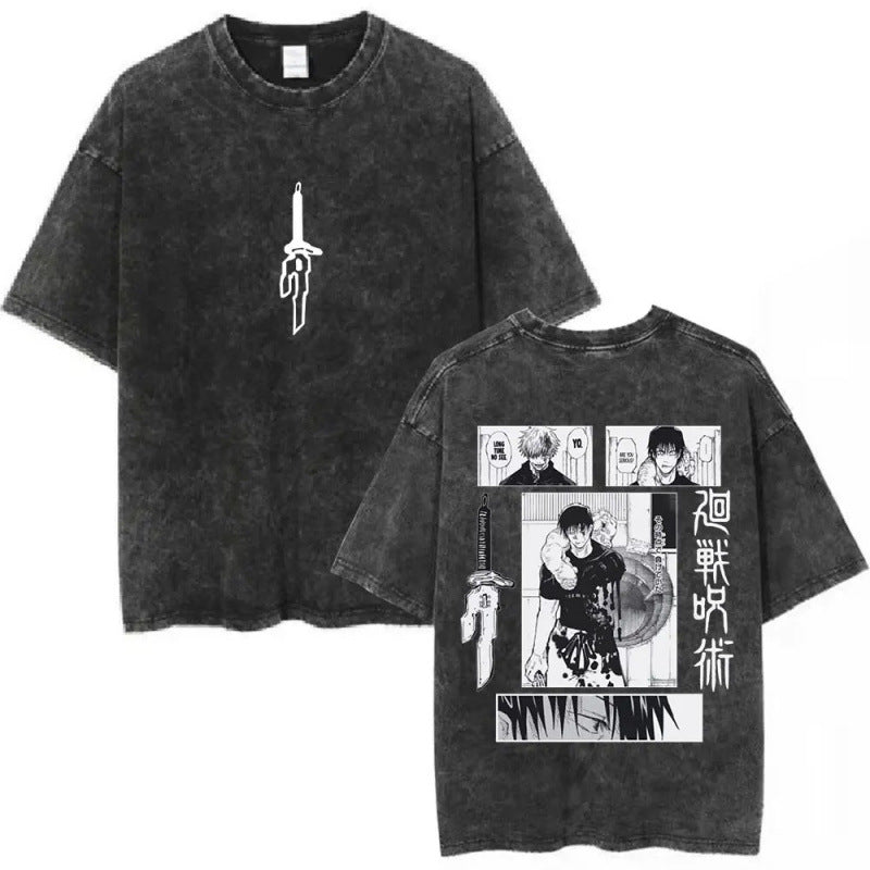 European Size Cotton Anime Jujutsu Kaisen Fushiguro Megumi Graphi