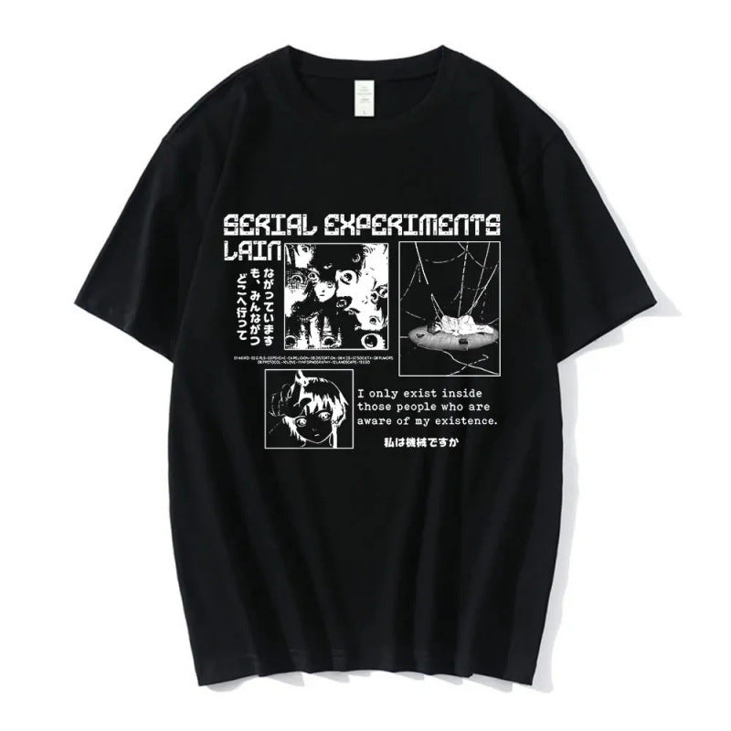 Anime Serial Experiments Lain T-Shirt Men Women Grap