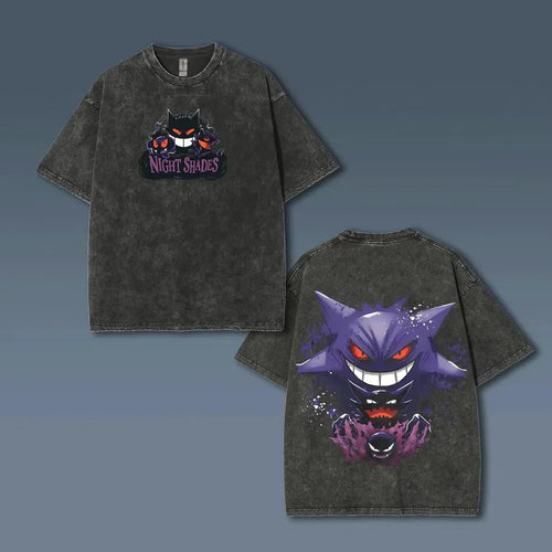 Ouma Cotton Miniso Pokémon Animated Gengar Print Vintag