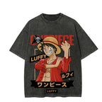 One Piece Vintage Black T-Shirt Men'S One-Pi