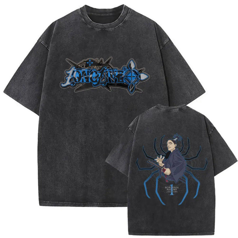 European Size Cotton Washed Vintage Anime Hunter X Hunter T Shirt