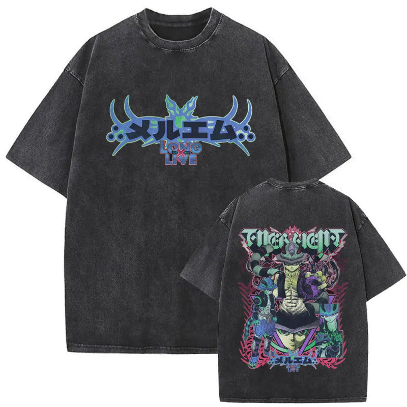 European Size Cotton Washed Vintage Anime Hunter X Hunter T Shirt