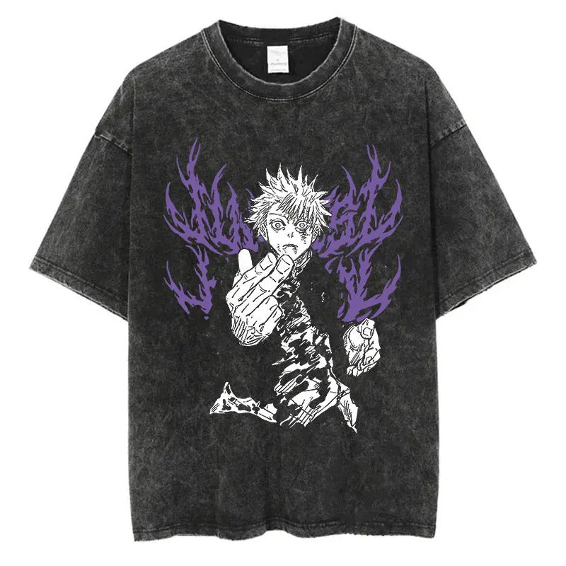 European Size Cotton Anime Jujutsu Kaisen Gojo Satoru T Shirts Wa