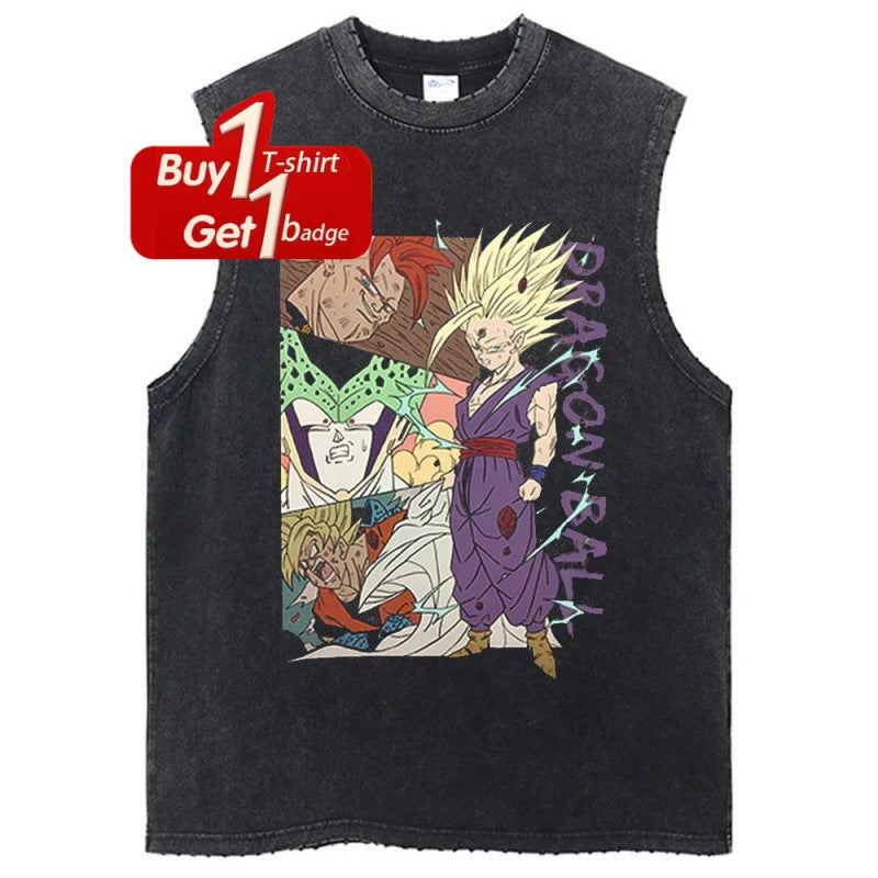 Ouma Cotton Men'S Tank Top Anime Dragon Ball Goku Graphi