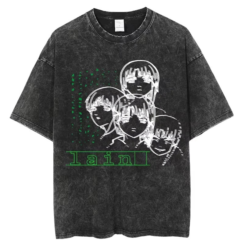 Anime Serial Experiments Lain Vintage Washed