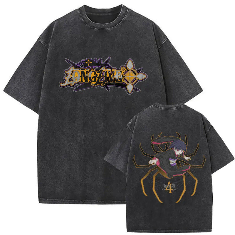 European Size Cotton Washed Vintage Anime Hunter X Hunter Hisoka